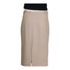 Vintage beige Luisa Spagnoli Midi Skirt - womens 34" waist