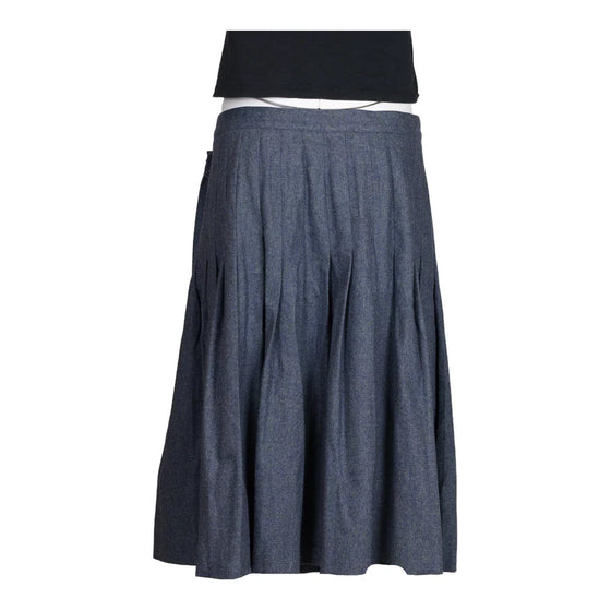 Vintage blue Les Copains Pleated Skirt - womens 36" waist