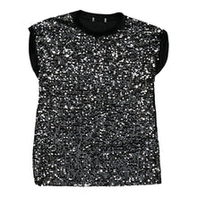  Unbranded Sequin Top - Medium Black Polyester Bend - Thrifted.com