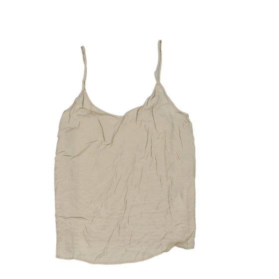 Yaya Women Strap Top - Small Beige Viscose - Thrifted.com