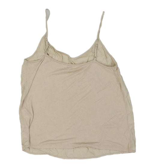 Yaya Women Strap Top - Small Beige Viscose - Thrifted.com