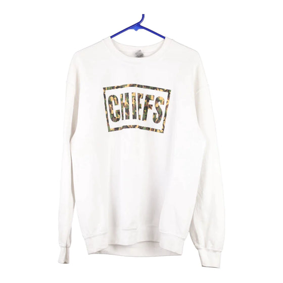 Vintage white Chiefs Gildan Sweatshirt - mens medium