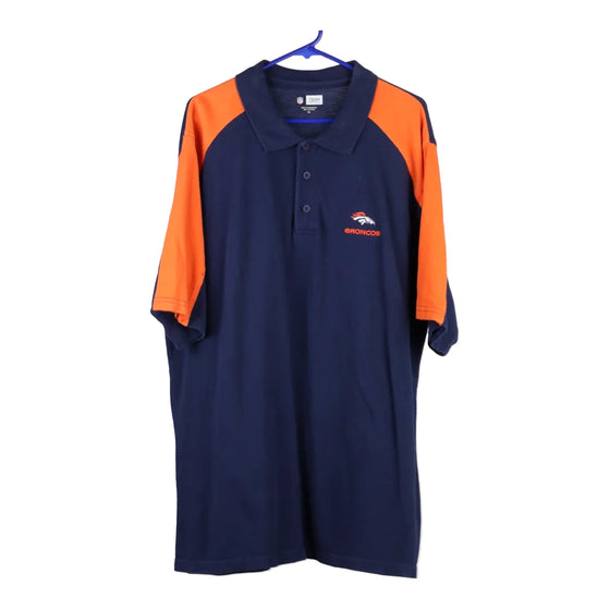 Vintage navy Denver Broncos Nfl Polo Shirt - mens x-large