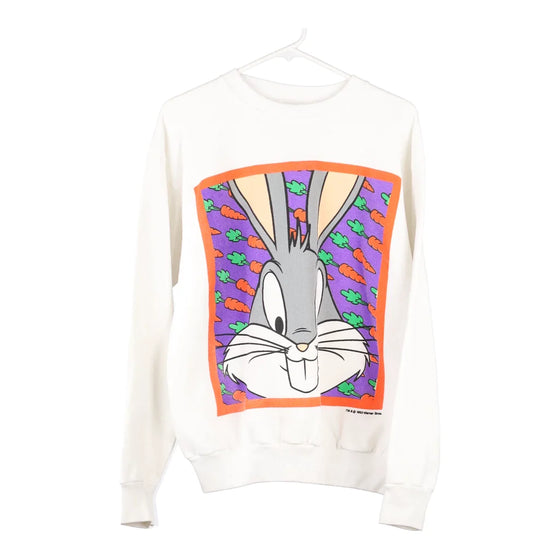 Vintage white Bugs Bunny Ubi Sweatshirt - mens large