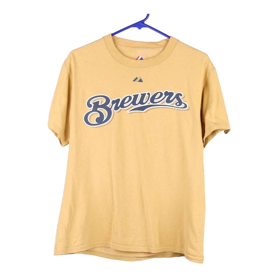 Vintage yellow Milwaukee Brewers Majestic T-Shirt - womens small