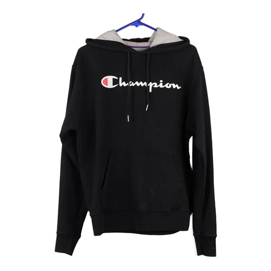 Vintage black Champion Hoodie - mens medium