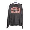 Vintage grey Utica College Champion Hoodie - mens large