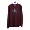 Vintage burgundy Calvin Klein Jeans Sweatshirt - mens x-large