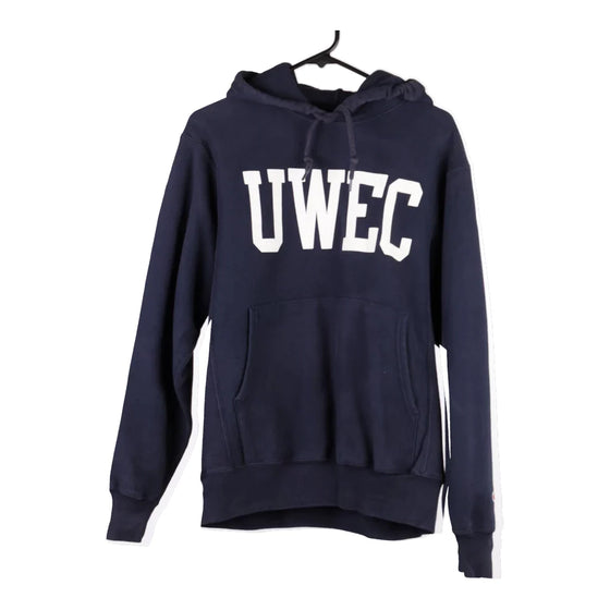 Vintage navy UWEC Champion Hoodie - mens small