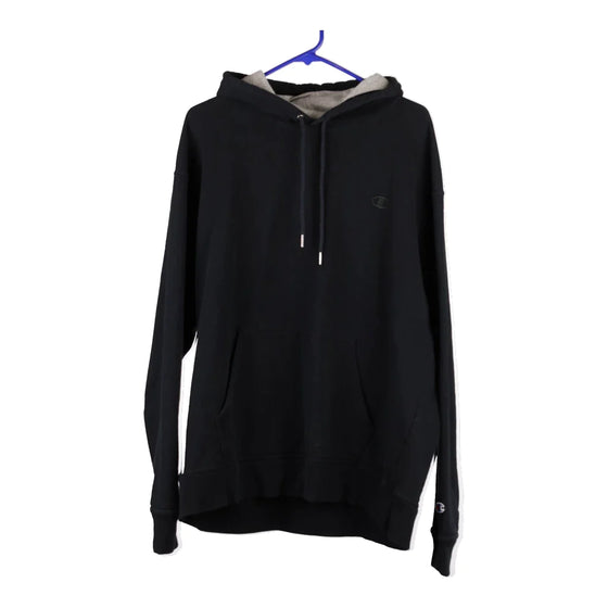 Vintage black Champion Hoodie - mens x-large