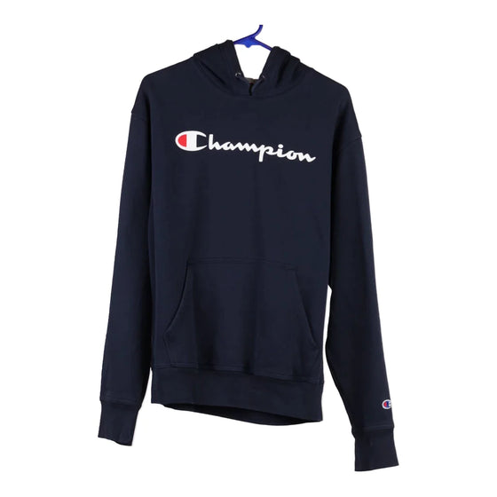 Vintage navy Champion Hoodie - mens medium