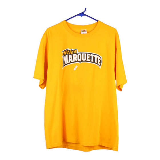 Vintage yellow Marquette Fruit Of The Loom T-Shirt - mens large