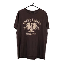  Vintage brown Lucky Eagles LA Lucky Brand T-Shirt - mens large