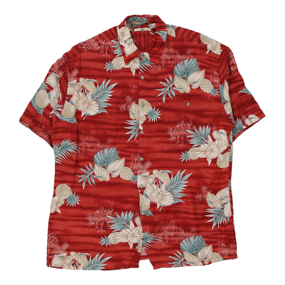 Vintage red Ubc Hawaiian Shirt - mens medium