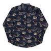 Vintage navy Field Tested by Outdoor Life Patterned Shirt - mens large