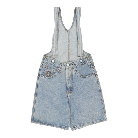 Vintage blue Campus Short Dungarees - womens 28" waist