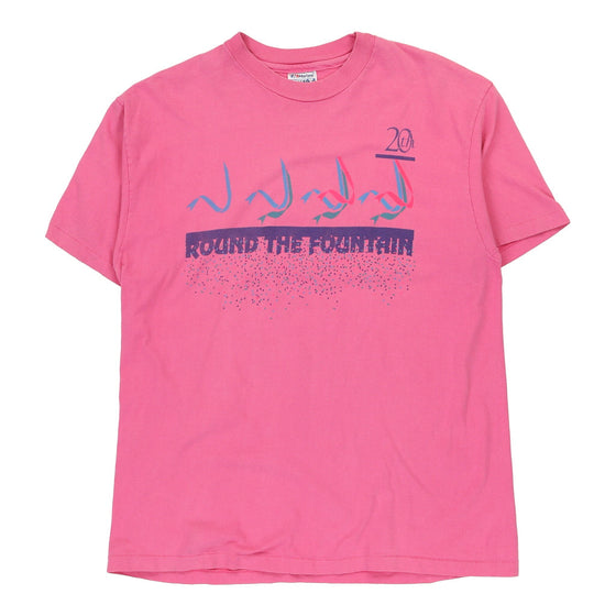 Hanes Graphic T-Shirt - Large Pink Cotton t-shirt Hanes   