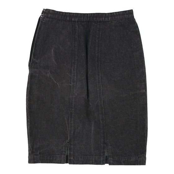 Unbranded Midi Denim Skirt - 24W UK 4 Black Cotton denim skirt Unbranded   