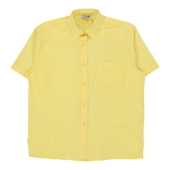 Tikida Short Sleeve Shirt - Large Yellow Polyester Blend short sleeve shirt Tikida   