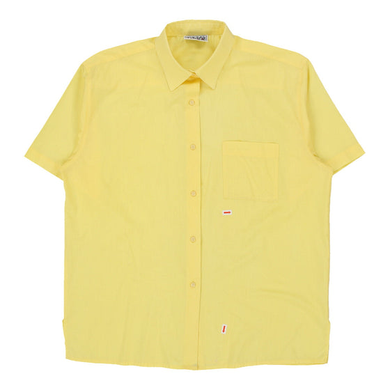 Tikida Short Sleeve Shirt - Large Yellow Polyester Blend short sleeve shirt Tikida   