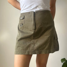  Vintage khaki Iceberg Jeans Midi Skirt - womens 34" waist