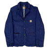 Carhartt Fitted Blazer - Large Blue Cotton Blend