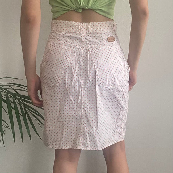 Vintage white Les Copains Mini Skirt - womens 28" waist