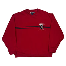  Chaps Ralph Lauren Spellout Sweatshirt - Large Red Cotton Blend