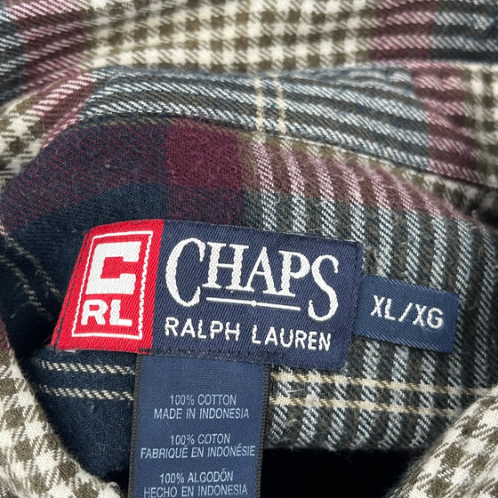 Ralph Lauren Flannel Shirt - XL Multicoloured Cotton