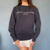 Vintage navy Tommy Hilfiger Sweatshirt - womens small