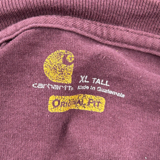 Carhartt T-Shirt - XL Burgundy Cotton