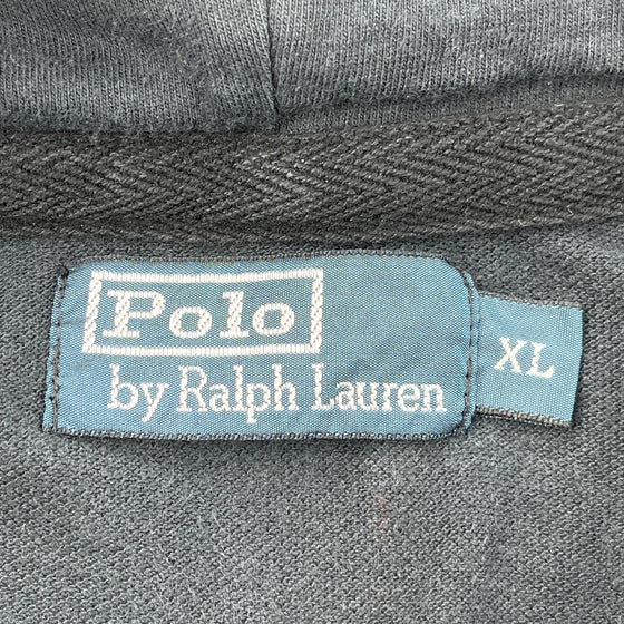 Ralph Lauren Graphic Zip Up - XL Black Cotton