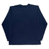 Carhartt Spellout Long Sleeve T-Shirt - Large Navy Cotton