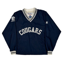  Cougars Champion Graphic Windbreaker - Small Navy Nylon