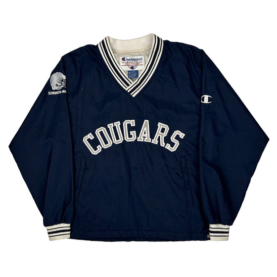 Cougars Champion Graphic Windbreaker - Small Navy Nylon