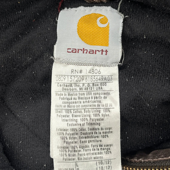 Age 10-12 Carhartt Jacket - Large Brown Cotton