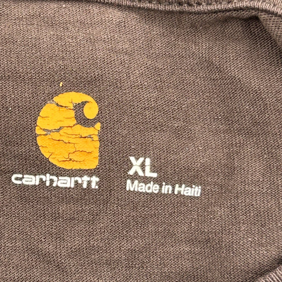 Pocket Carhartt Long Sleeve T-Shirt - XL Brown Cotton