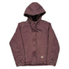 Carhartt Cropped Coat - XS Burgundy Cotton Blend