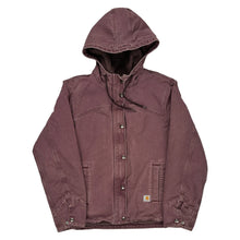  Carhartt Cropped Coat - XS Burgundy Cotton Blend