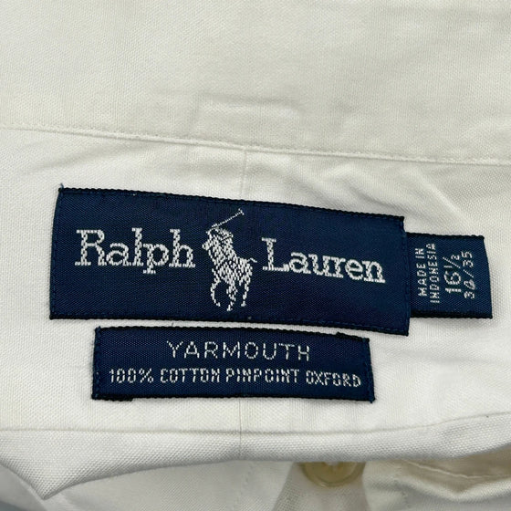 Ralph Lauren Collared Shirt - XL White Cotton