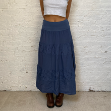  Vintage blue Unbranded Maxi Skirt - womens x-large