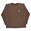 Pocket Carhartt Long Sleeve T-Shirt - XL Brown Cotton