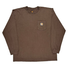  Pocket Carhartt Long Sleeve T-Shirt - XL Brown Cotton