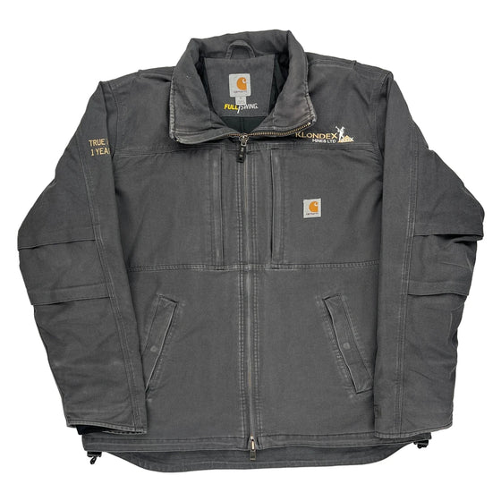 Klondex Mines Ltd Carhartt Jacket - XL Grey Cotton Blend