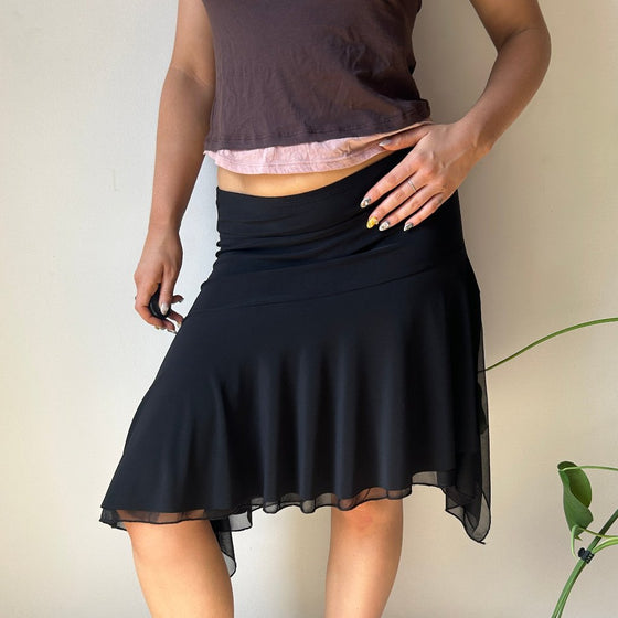 Vintage black E.K. Clothing Mini Skirt - womens medium