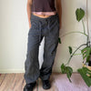 Vintage grey D Parachute Trousers - womens 33" waist