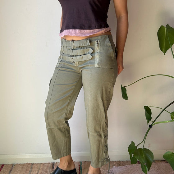 Vintage green Unbranded Trousers - womens 31" waist