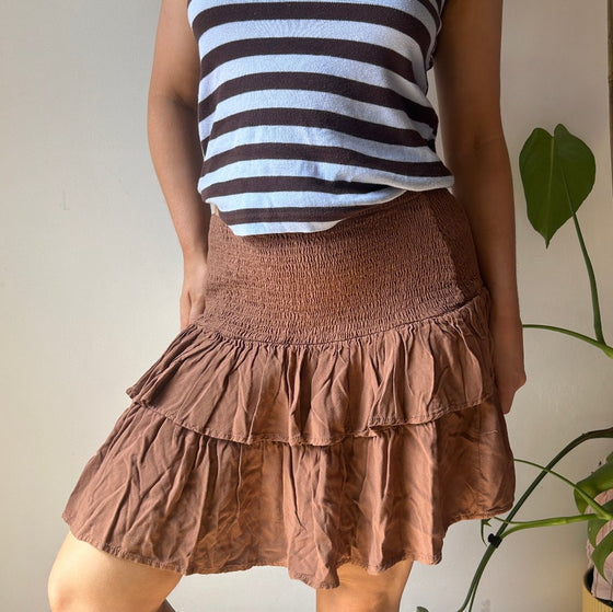 Vintage brown Don'T Call Me Jennyfer Rara Skirt - womens x-large