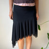 Vintage black E.K. Clothing Mini Skirt - womens medium