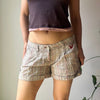 Vintage beige Fishbone Shorts - womens 33" waist